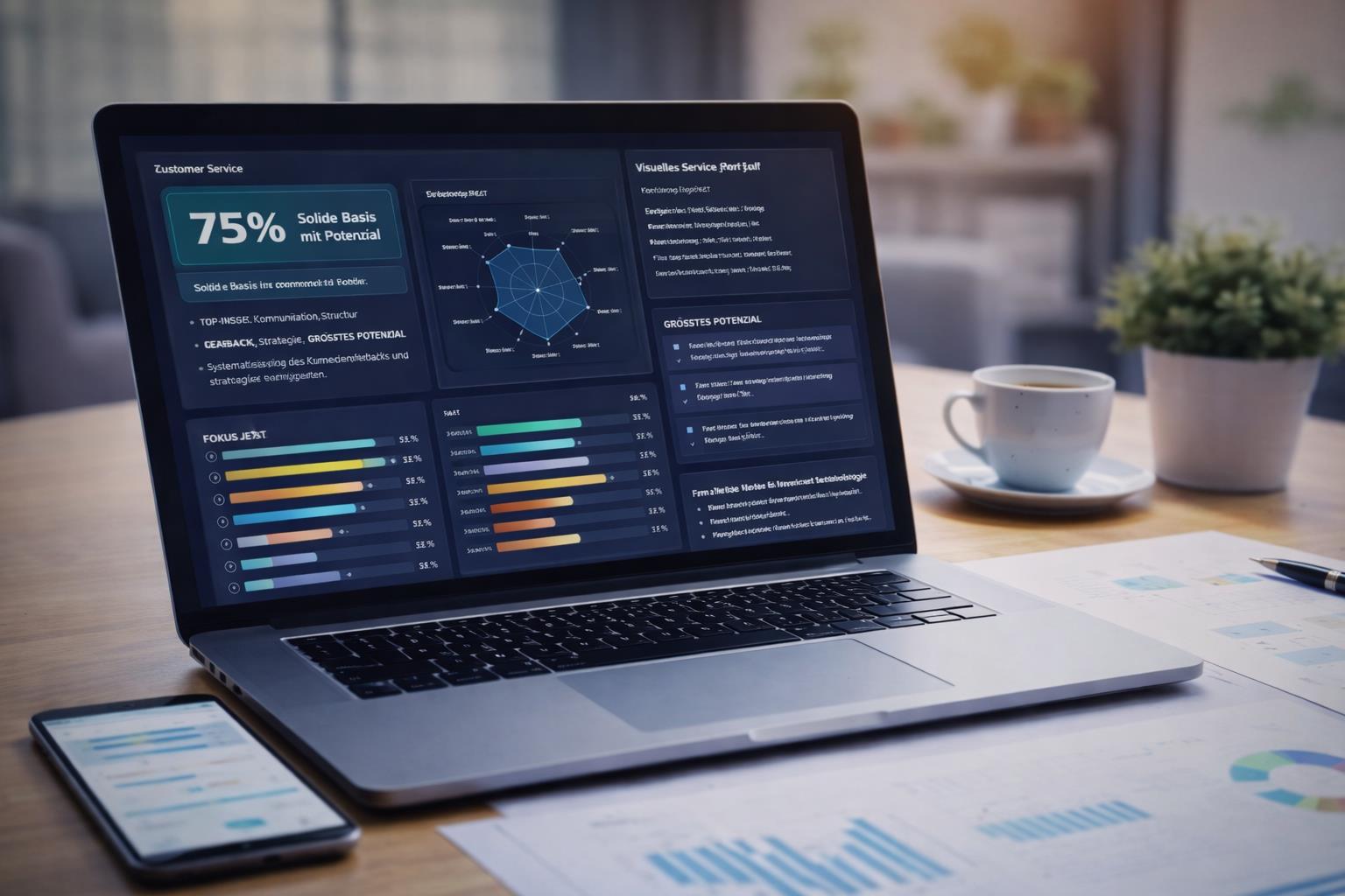 Premium-Kundenservice-Analyse mit Dashboard und Auswertung